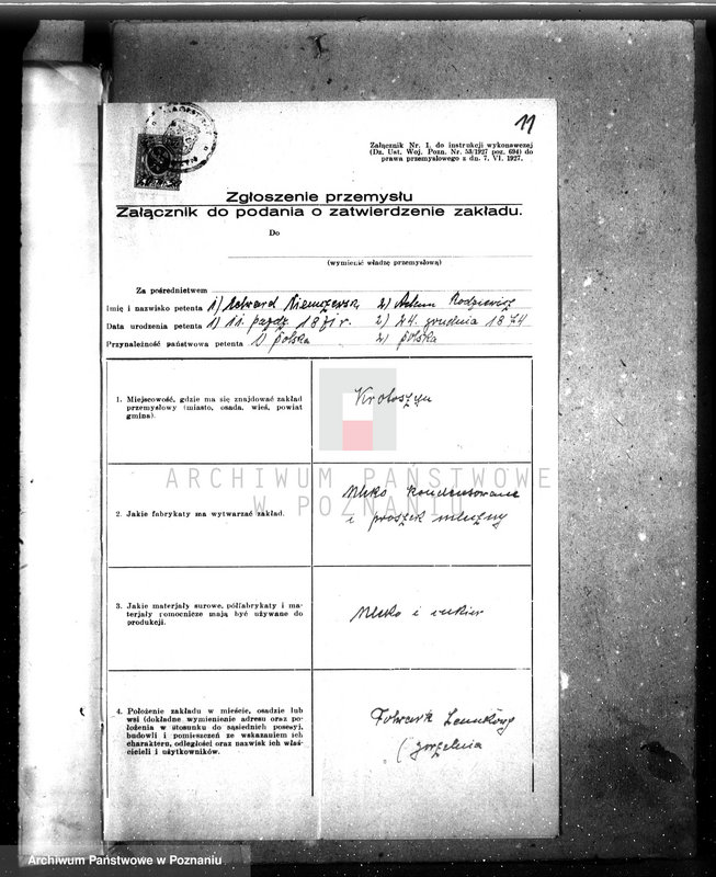 Obraz 16 z jednostki "Zatwierdzenie projektu przemysłowego urządzenia fabryki proszku mlecznego Firmy "Progres" w Krotoszynie"