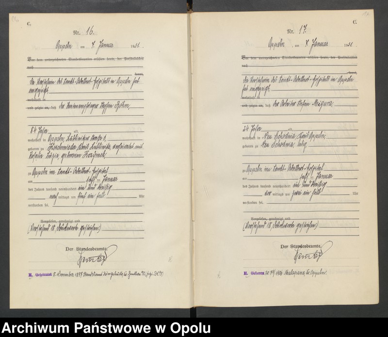 Obraz 12 z jednostki "[Rejestr zgonów] 1931 Tom I Nr 1-467"