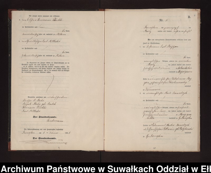 image.from.unit.number "Heiraths-Neben-Register des Preussischen Standes-Amtes Gr. Konopken Kreis Loetzen"
