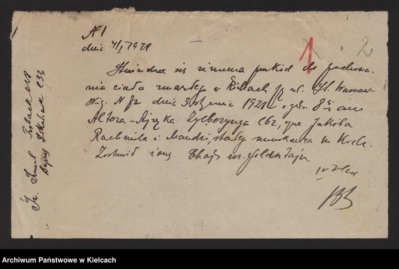 image.from.unit.number "Załączniki do akt zgonu Okręgu Bożniczego Kielce za rok 1928"