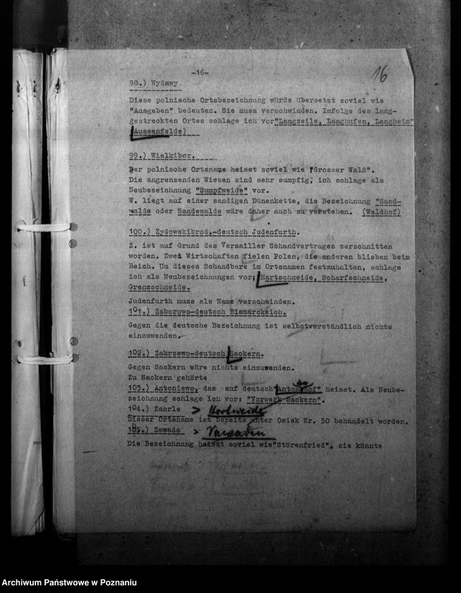 Obraz 20 z jednostki "Ortsnamenänderung - Kreis Rawitsch (Rawicz)"