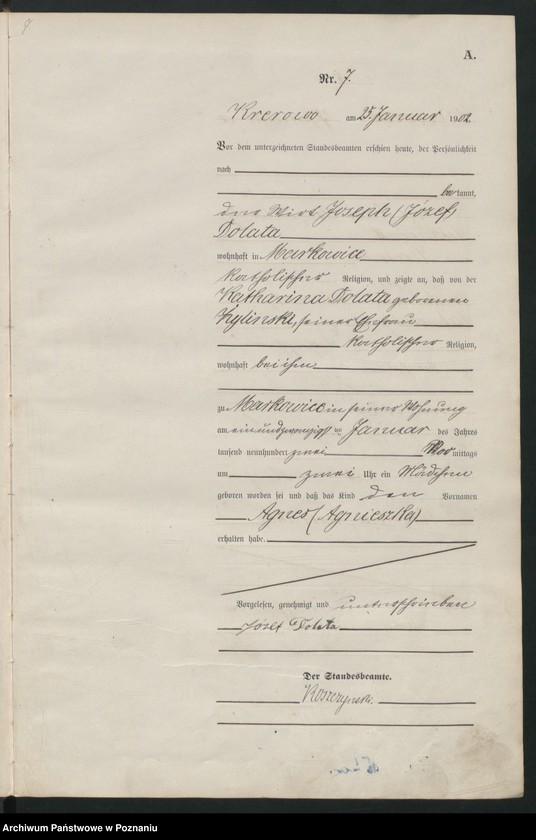 Obraz 10 z jednostki "Geburts-Haupt-Register"