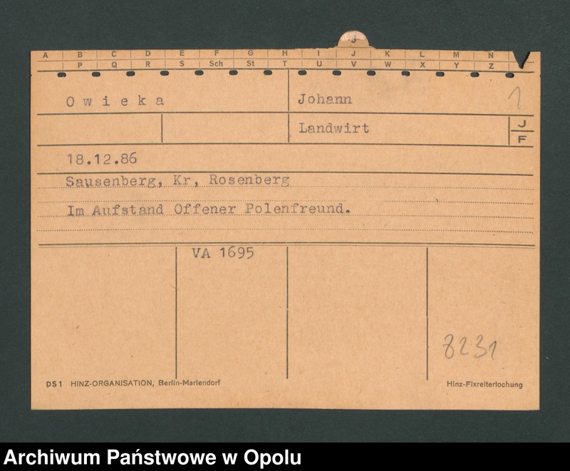image.from.unit.number "[Owieka Johann, ur. 18.12.1886, zam. Sausenberg]"
