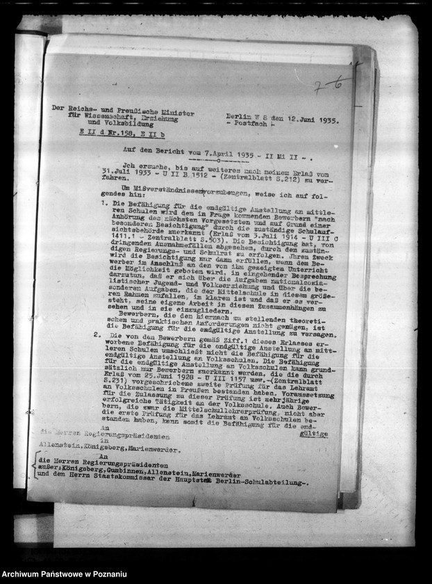 Obraz 11 z jednostki "Runderlasse betr. das mittlere Schulwesen"