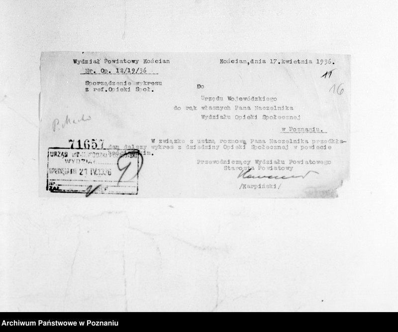 Obraz 20 z jednostki "/Opieka Społeczna- sprawy różne/"