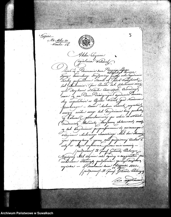 image.from.unit.number "[Aneksa z akt U.S.C. Parafii Suwałki]."