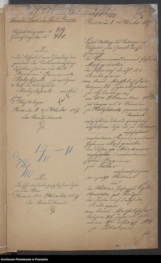 Obraz 7 z jednostki "Die von den Verlobten zum Aufgebot beigebrachten Urkunden pro 1877"