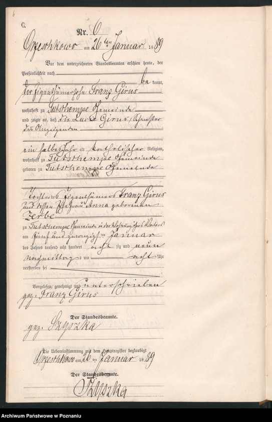 Obraz 9 z jednostki "Księga zgonów"