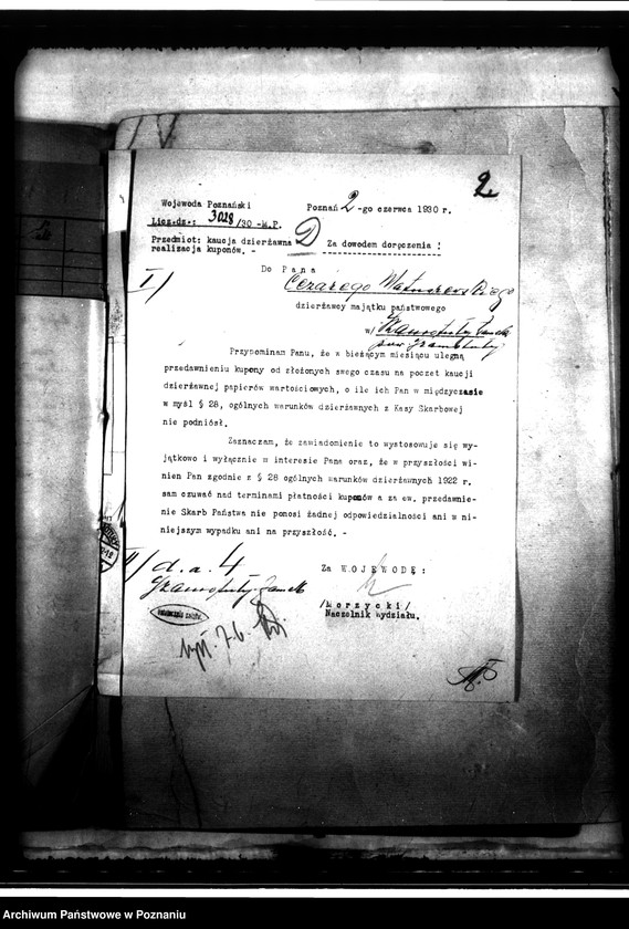 Obraz 6 z jednostki "Verpachtung der Domäne Deutschwehr kreis Rawitsch /majątek państwowy Szkaradowo/"