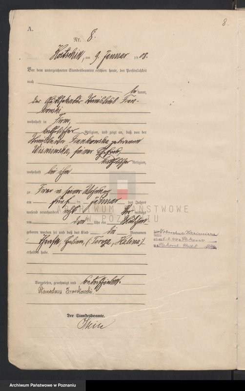 Obraz 11 z jednostki "Geburts-Haupt-Register"