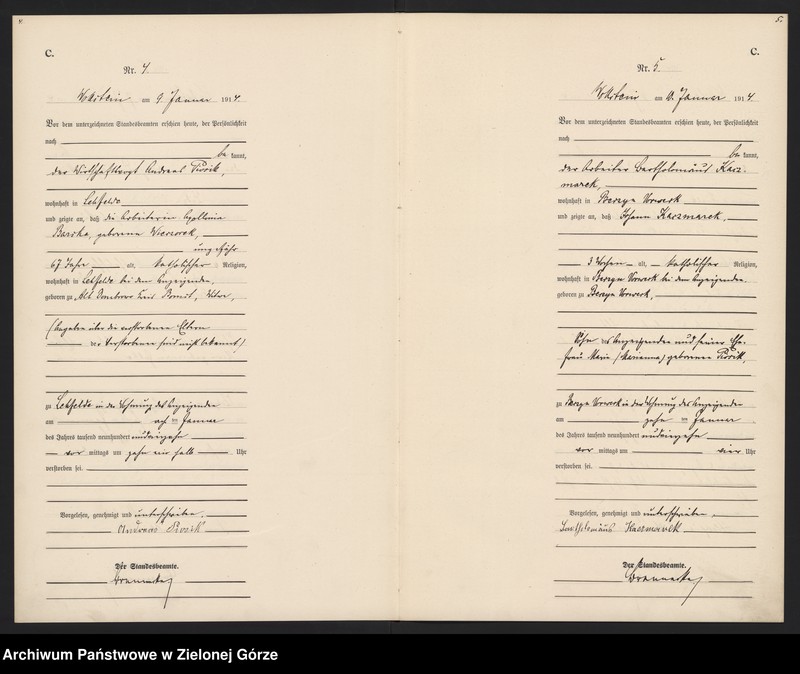 Obraz 5 z jednostki "[Księga zgonów- Wolsztyn wieś]"