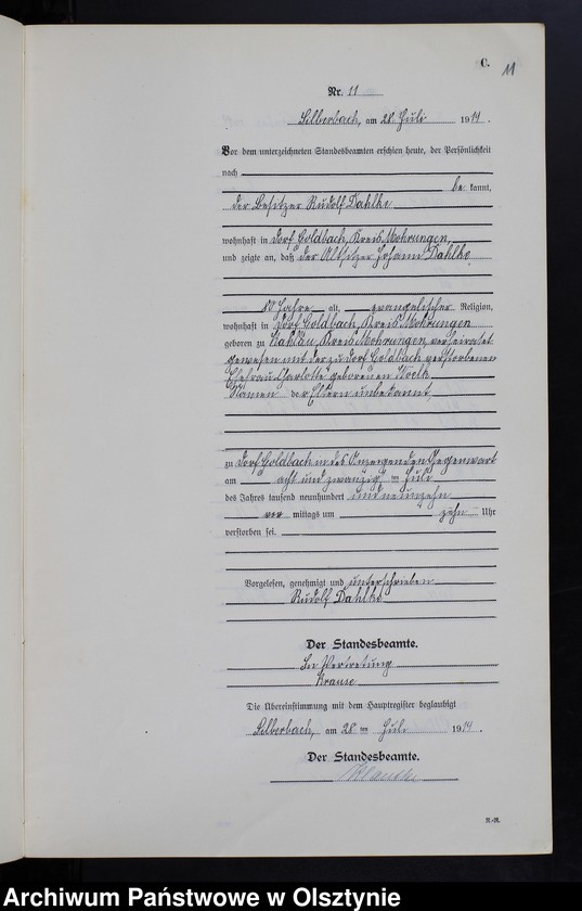 image.from.unit.number "Sterbe-Neben-Register Nr 1 - 26"