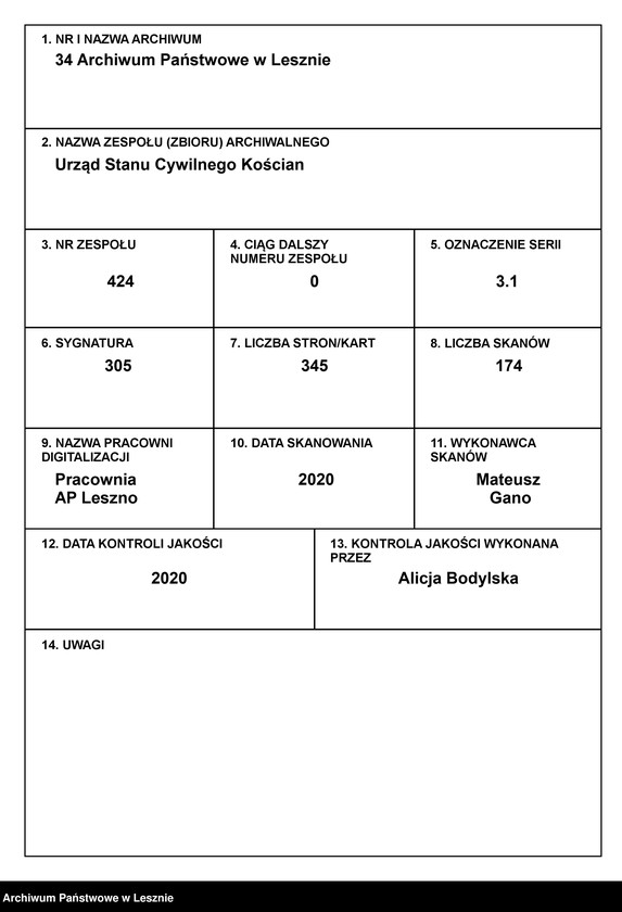 Obraz 1 z jednostki "[Księga zgonów]"
