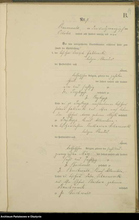 image.from.unit.number "Heiraths-Haupt-Register Nr 1 - 15"