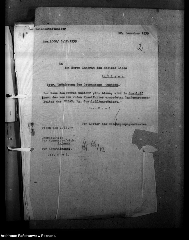 Obraz 6 z jednostki "Ortsnamenänderung - Kreis Lissa (Leszno)"