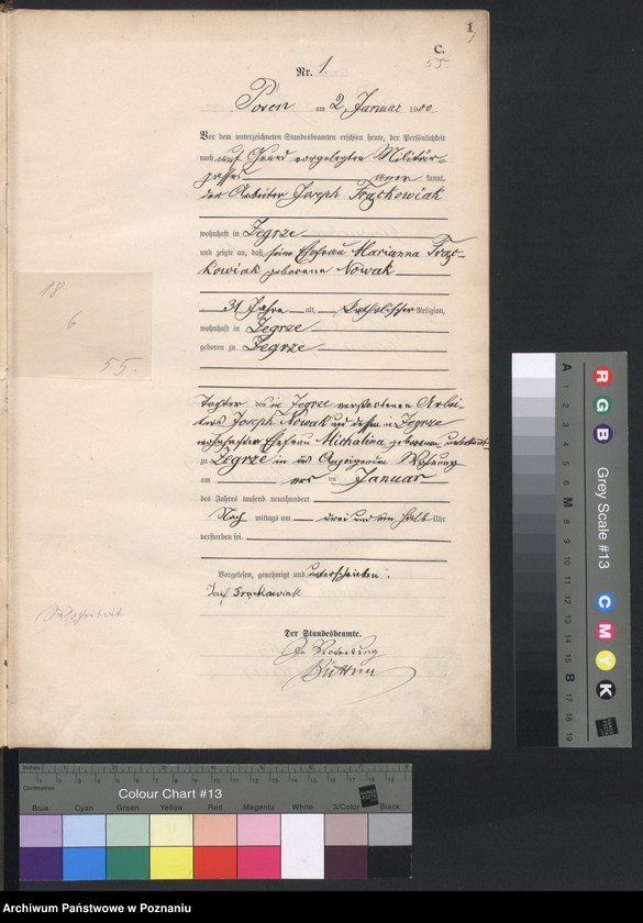 Obraz 3 z jednostki "Księga miejscowa zgonów"