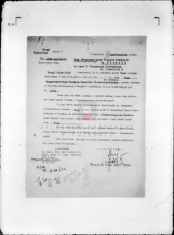 Obraz 5 z jednostki "/ Kasa Bezprocentowego Kredytu Rzemiosła Chrześcijańskiego w Środzie/"