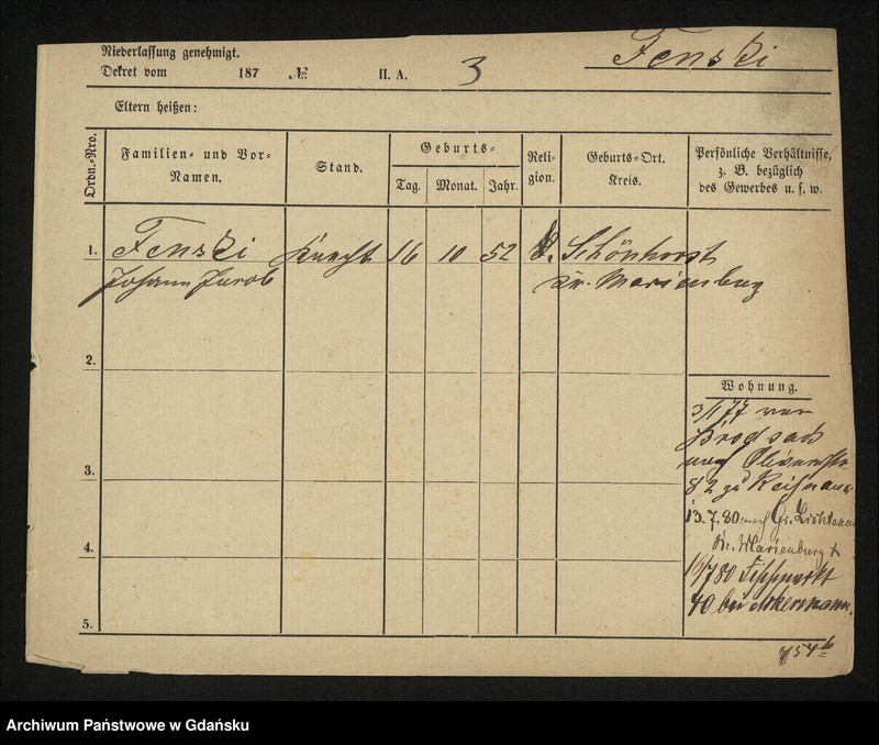 image.from.unit.number "Karty meldunkowe: Fenski - Ferski"