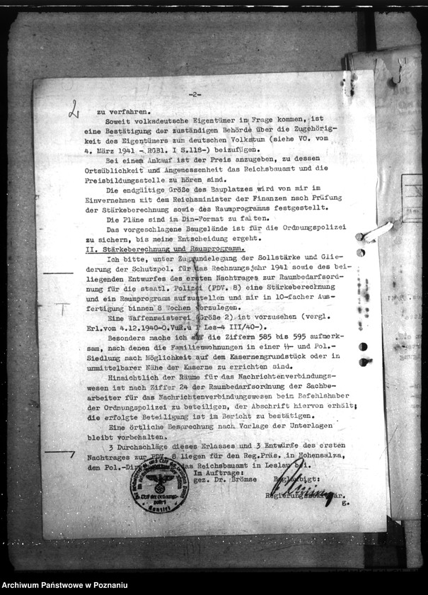 Obraz 6 z jednostki "Neubau - Polizeikaserne Leslau"