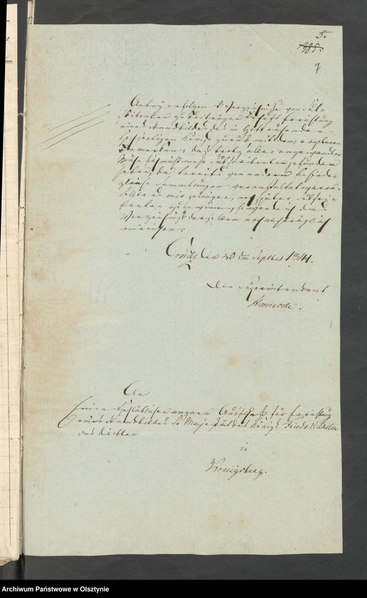 image.from.unit.number "Acta des engern Ausschußes für Errichtung eines Standbildes Sr. [Seiner] Majestät des Königes Friedrich Wilhelm des Dritten. Die Beitrags-Ziechungen in dem landrätlichen Kreise Conitz [Chojnice]"