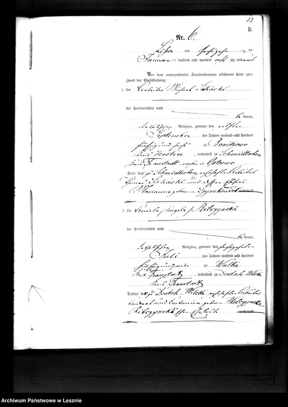 Obraz 13 z jednostki "[Księga małżeństw - wieś]"