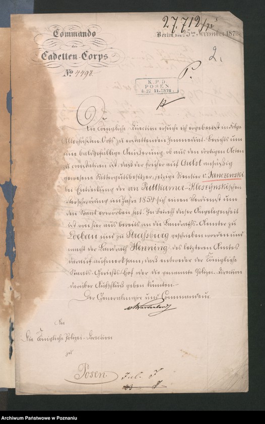 Obraz 5 z jednostki "A. betr. Rittergutsbesitzer von Janczewski"