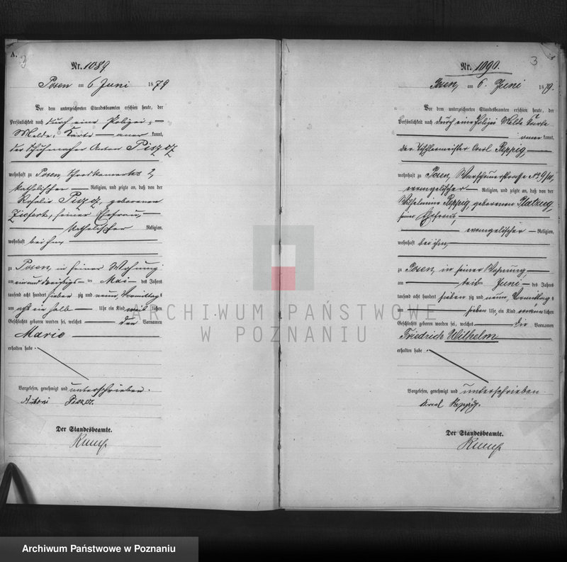 Obraz 3 z jednostki "Księga urodzeń t. III"