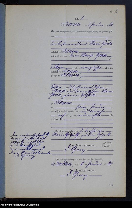 image.from.unit.number "Sterbe-Neben-Register Nr 1 - 19 [ Księga zgonów - wtóropis ]"