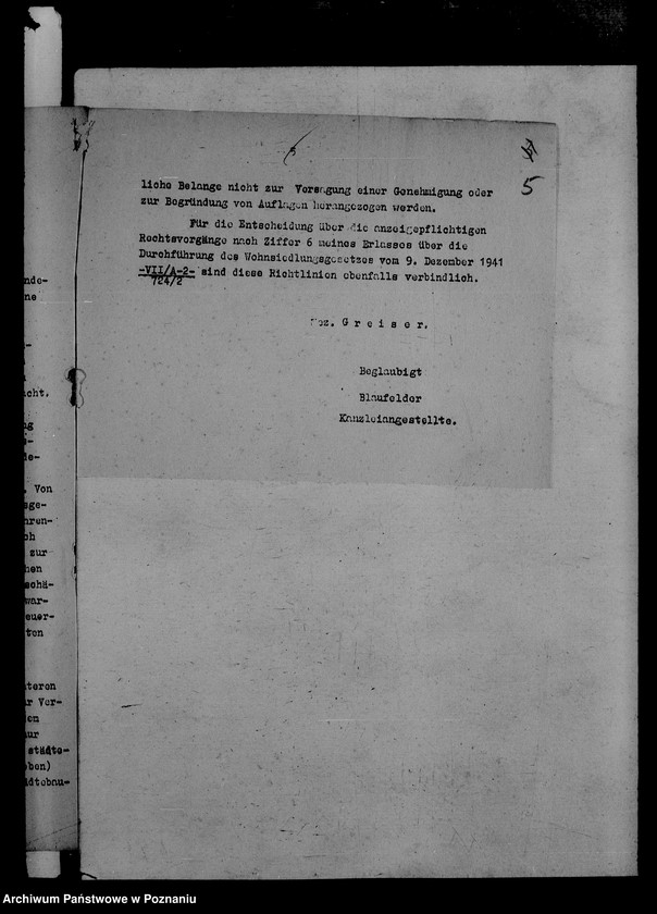 Obraz 9 z jednostki "Runderlasse betr. Wirtschaftsaufbau zwecks Festigung des Deutschtums"