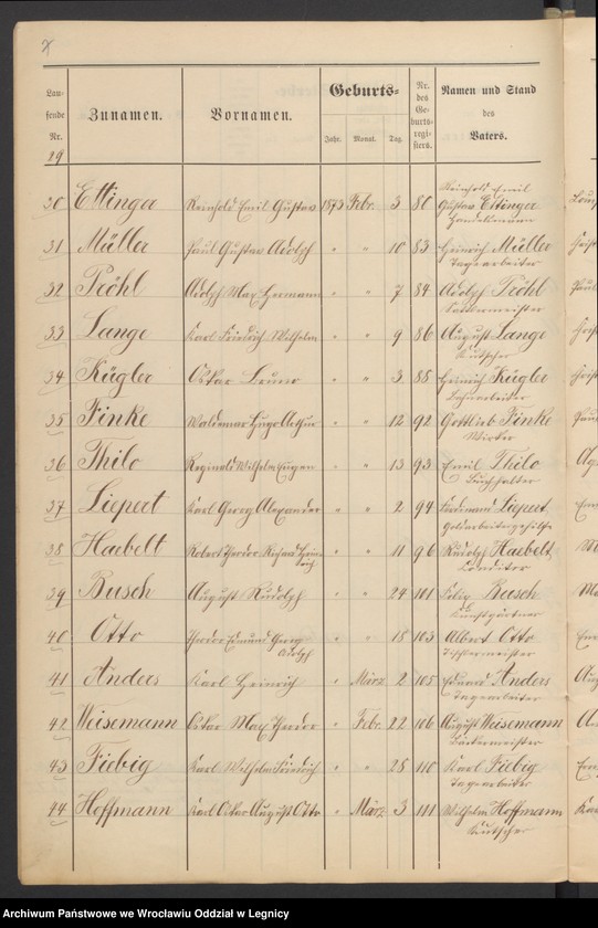 image.from.unit.number "Geburts-Liste zur Militair Stammrolle"