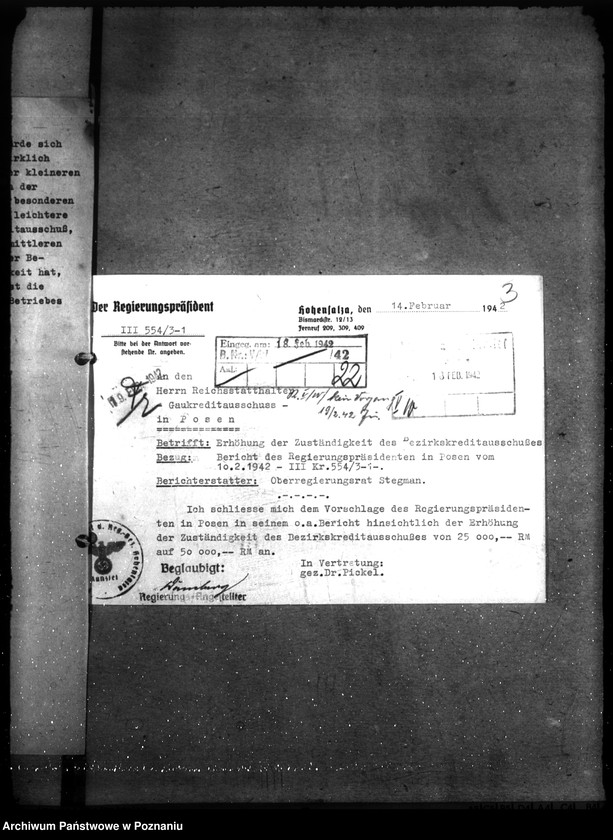 Obraz 7 z jednostki "Erweiterung der Zuständigkeit der Bezirkskreditausschässe. Verzug bei Tilgungs - und Zinszahlungen"