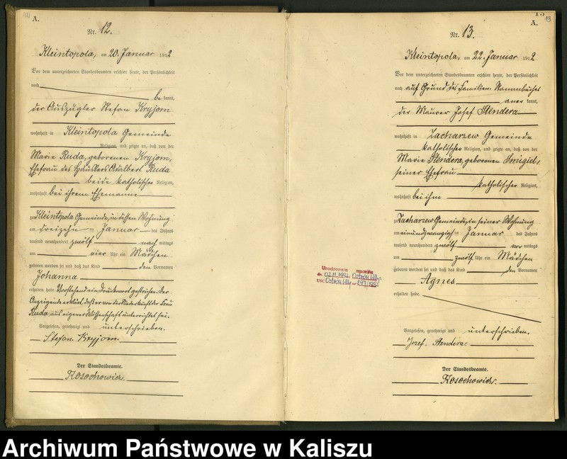 Obraz 10 z jednostki "[Księga urodzeń]"