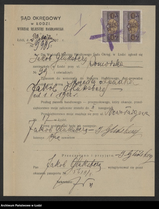 Obraz 3 z jednostki "Jakób Glüksberg – sprzedaż odpadków"