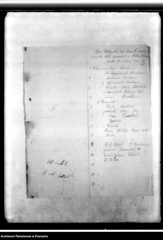 Obraz 9 z jednostki "Spisy kół i zarządów. Sprawy finansowe. Korespondencja. Sprawozdania ze zjazdów i posiedzeń. Wycinki prasowe- z prasy polskiej"