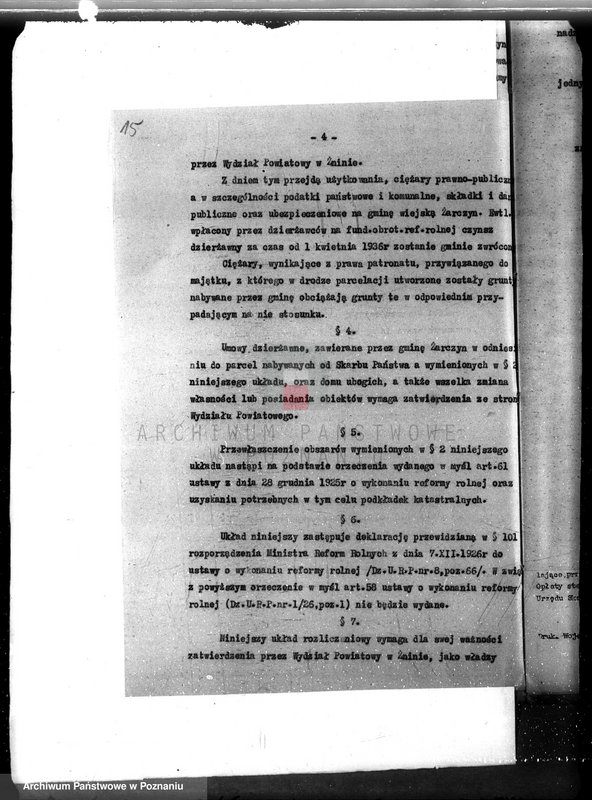 Obraz 20 z jednostki "Przewłaszczenie ziem dotacyjnych w gminie Żar czyn powiatu żnińskiego"