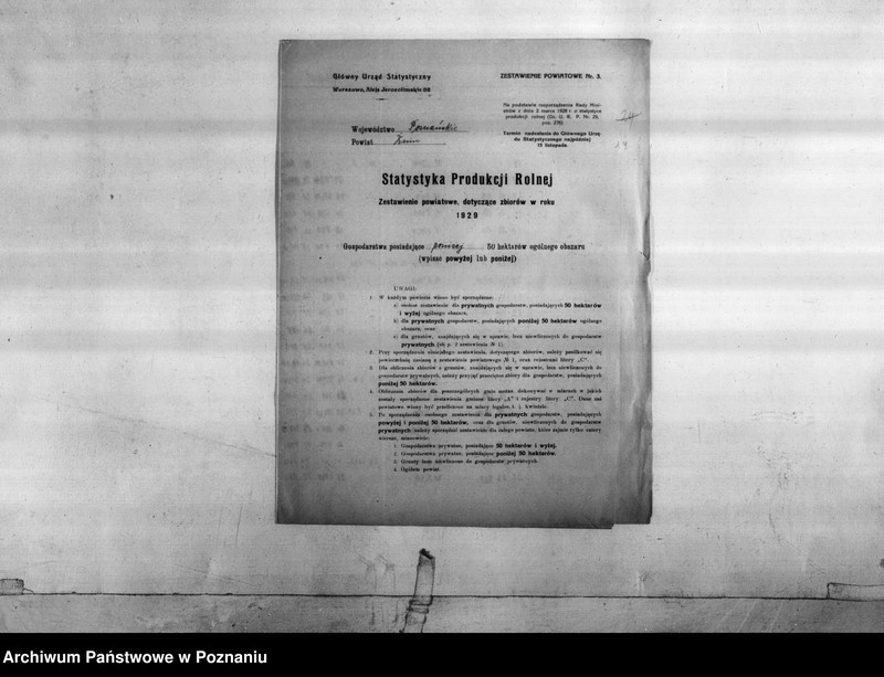 Obraz 20 z jednostki "Statystyka produkcji rolnej - zestawienie z powiatu żnińskiego"