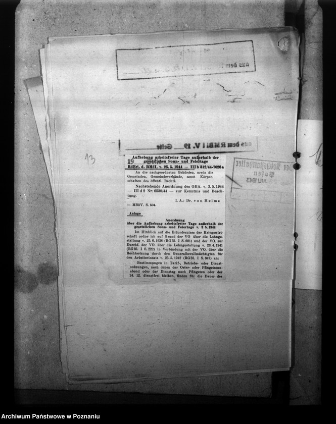 Obraz 17 z jednostki "Besoldungsbestimmungen. Schmutzanlagen. Beschäftigung von Polen."