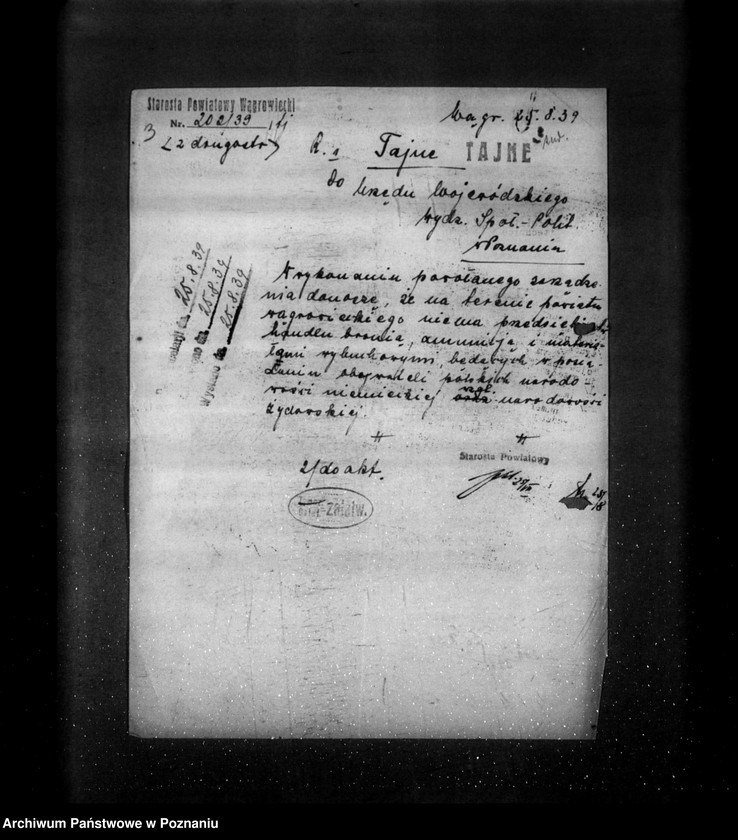 Obraz 7 z jednostki "/Broń, amunicja i materiały wybuchowe - zarządzenia tajne generalia/"