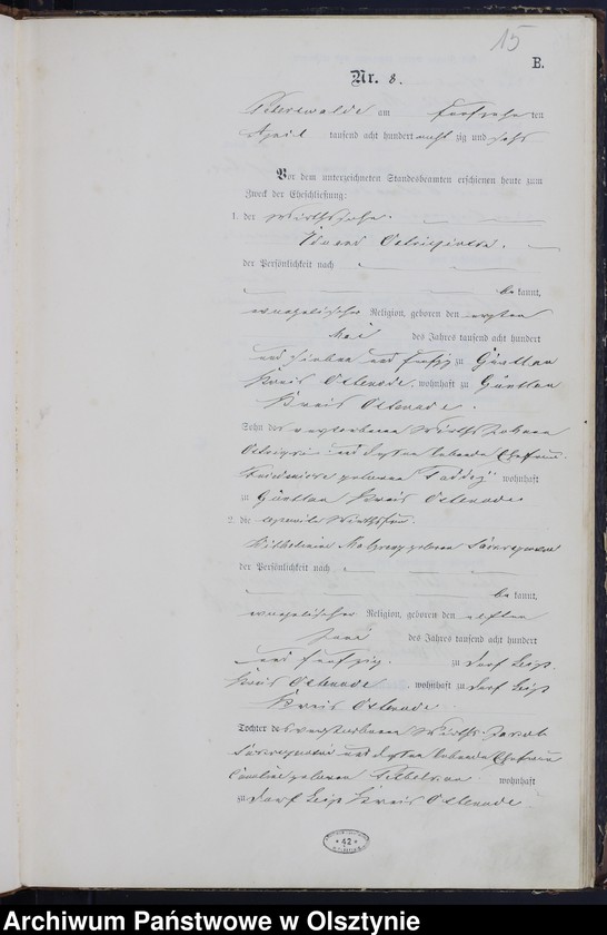 image.from.unit.number "Heiraths-Haupt-Register Nr 1 - 42"