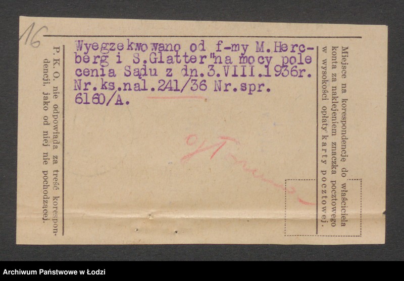 Obraz 18 z jednostki "Maks Hercberg – wyrób towarów wełnianych"