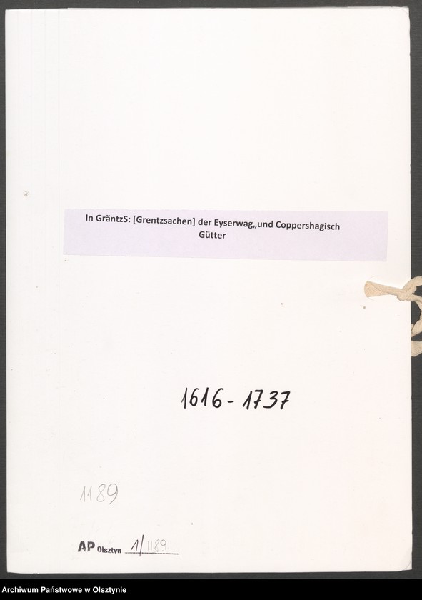 image.from.unit.number "In Gräntz: [Grentzsachen] der Eyserwag„und Coppershagisch Gütter"