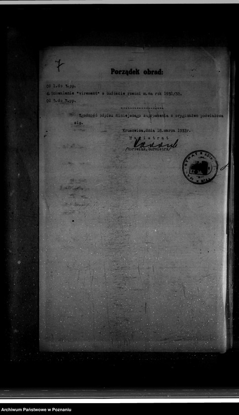 Obraz 11 z jednostki "Miasto Kruszwica Budżety i sprawy rachunkowe 1632/33-1933/34"