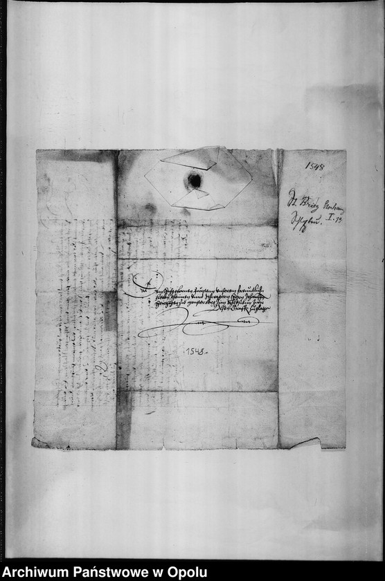 Obraz z jednostki "Pismo księcia brzeskiego Jerzego w sprawie prac przy budowie zamku, 1548, 23.III, Brigg [Freitags nach fedica]"