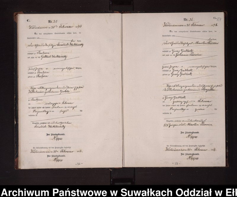 image.from.unit.number "Sterbe-Neben-Register des Preussischen Standes-Amtes Widminnen Kreis Loetzen [Tom I Nr 1-174]"