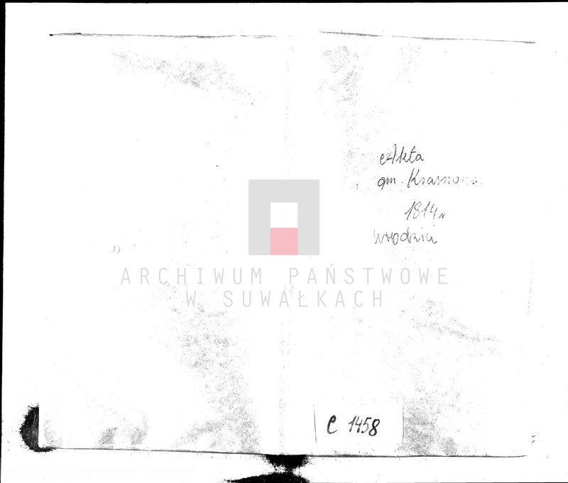 image.from.unit.number "Akta Cywilne Urodzonych Gminy Krasnopolskiey Pttu Seyneńskiego od Ru 1814."