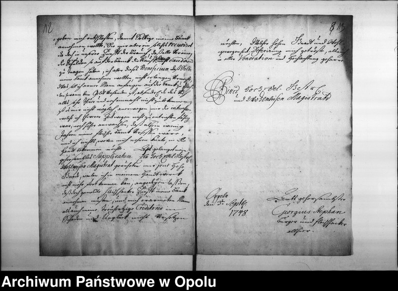 Obraz 14 z jednostki "Acta des Magistrats zu Oppeln betreffend das hiesige Fleischer-Mittel"