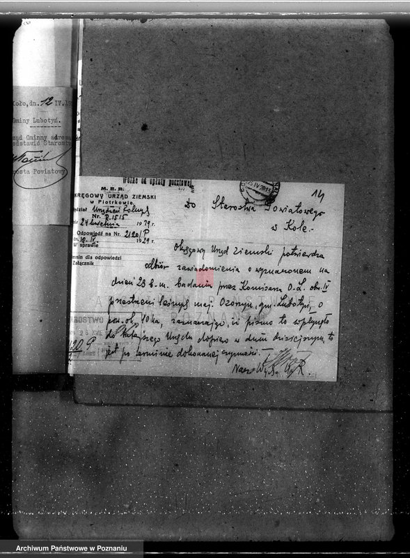 Obraz 17 z jednostki "Sprawa zmiany rodzaju użytkowania 25,47 ha gruntów leśnych w majątku Ozorzyn dla celów parcelacji powiat kolski"