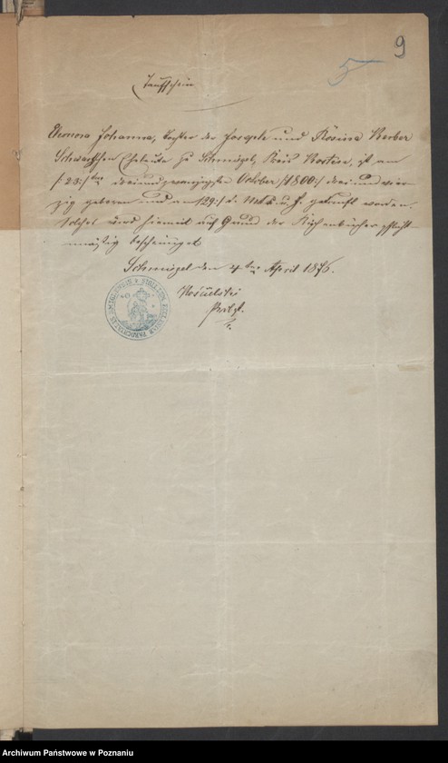 Obraz 11 z jednostki "Die von den Verlobten zum Aufgebot beigebrachten Urkunden pro 1877"