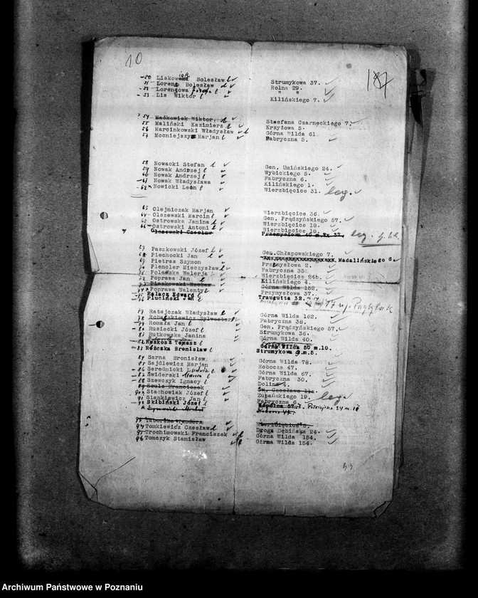 Obraz 14 z jednostki "Wykazy członków Stronnictwa Narodowego Poznań miasto"