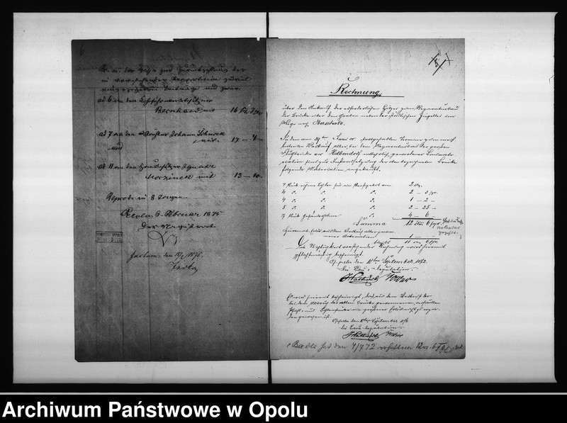 Obraz 9 z jednostki "Acta des Magistrats zu Oppeln betreffend die kleine Brücke im Wege nach dem Domainen Vorwerk Oberschale"